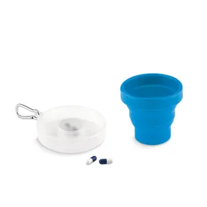 Boîte à pilules réutilisable personnalisée, gobelet promotionnel personnalisable avec fonction de fermeture hermétique pour la gestion des médicaments - Product Image 1