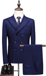 Trajes de Negocios Ajustados de Alta Calidad para Hombre, Diseño Personalizado, Tela TR Transpirable, Antiarrugas, Estilo Italiano, Trajes Acampanados al por Mayor - Product Image 3