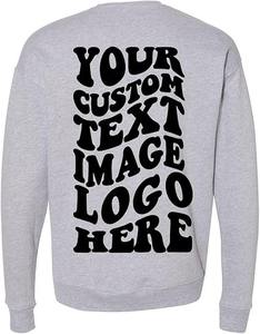 Vente en gros 370gsm ras du cou hommes 100% coton coupe régulière polaire hiver sweat logo personnalisé sweat à capuche avant - Product Image 6