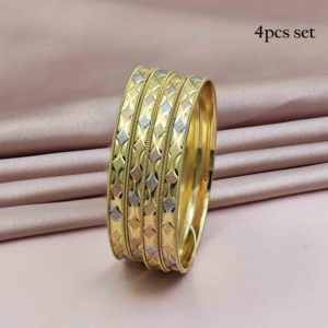 Bracelet en plaqué or 3 tons en gros formant des bracelets, bracelets en or multi-tons, bijoux de bracelets de mode, bracelets tricolores, bijoux 3 tons - Product Image 1