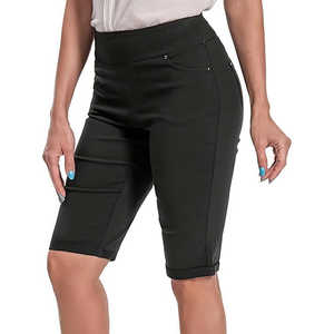 Pantalon Capri Décontracté Femme Jenna Rose, Style Bermuda, Respirant, avec Rivets et 5 Poches, Coupe Ample à Enfiler avec Ourlet Relevé - Product Image 3