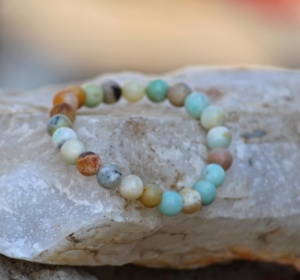 Bracelet Unisexe en Acier Inoxydable Amazonite Style Religieux Perles Libres Bracelets Classique Anniversaire de Mariage ou Cadeau de Fête - Product Image 2