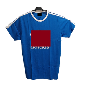 Top Quality Basic Short Sleeve Cotton / Polyester Casual Solid Color Mens T-shirt Organic Acidwash Flexible Rib O-<b>Neck</b> T-shirt - Product Image 2