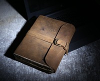 Carnet de croquis en cuir de buffle fait main 9x7 pouces, couverture rigide gaufrée vintage rétro, journal de voyage, carnet d'aquarelle, 120 feuilles