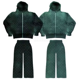 ชุดวอร์มผู้ชายแบบมีฮู้ด สีพื้น ดีไซน์สั่งทำพิเศษ ตกแต่งด้วยคริสตัล  ผลิตจากผ้าฝ้าย 100% น้ำหนักเบา ระบายอากาศได้ดี คุณภาพพรีเมียม เป็นมิตรต่อสิ่งแวดล้อม - Product Image 6