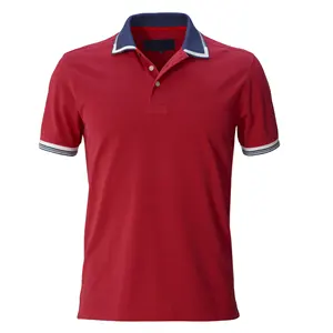 Hot Sale Verão Coleção Homens Polo Camisa Logotipo Personalizado Cor Vermelha Homens Polo Shirt