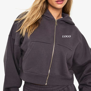 Sweat à capuche en polaire uni pour femme, coupe décontractée confortable, manches longues / Design tendance à prix avantageux pour les commandes en gros - Product Image 1