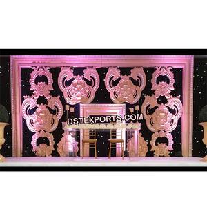 ฉากหลังใยแก้วทรงโค้งสำหรับงานแต่งงานสไตล์ออสเตรเลีย ฉากหลังใยแก้วสไตล์มุกฮาล โครงฉากหลังใยแก้วทำมือจากสวิตเซอร์แลนด์ - Product Image 2