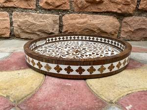 Plateau de service rectangulaire en bois naturel moderne pour la maison et la cuisine Plateau de nourriture en bois - Product Image 3