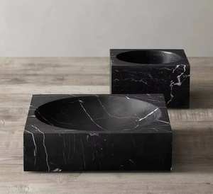 Cenicero de Mármol Hecho a Mano de Primera Calidad, para Uso en Interiores y Exteriores, Personalizable, Moderno, Pulido, Ecológico, Superficie Impermeable, 1 Año de Garantía Exterior - Product Image 1