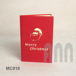 High Quality Custom Printed 3D Santa <b>Paper</b> Greeting Cards Perfect Souvenir 'Thank You' for Christmas Day - Product Image 2