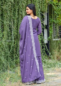 Costume de Chinon brodé bohème avec séquence de travail brodé col en V approuvé genou-longueur tissé long été - Product Image 6