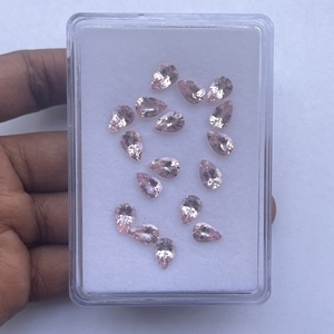 Piedra Preciosa Suelta de Morganita Rosa Melocotón Natural de 4mm 6mm 8mm, Corte Pera Facetado, para Joyería, Certificación IGI, Calidad AAA - Product Image 4