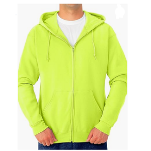 Sweat à capuche zippé 100% coton personnalisé pour hommes de haute qualité French Terry Drop Shoulder Puff Printing Solid Pattern BD Mens Hoodies - Product Image 1
