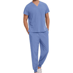 Conjuntos de Uniformes Médicos Cómodos de Spandex y Poliéster, Uniformes de Hospital, Conjuntos de Uniformes Médicos al por Mayor para Hombres y Mujeres - Product Image 1