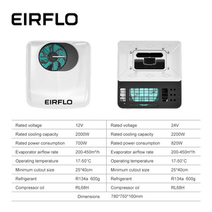 Climatiseur de stationnement EIRFLO MINI 24V 7500BTU pour cabine de <span class=keywords><strong>bateau</strong></span>, unité de toit marine, puissance 820W, personnalisable, nouvelle version pour rénovation/amélioration - Product Image 4