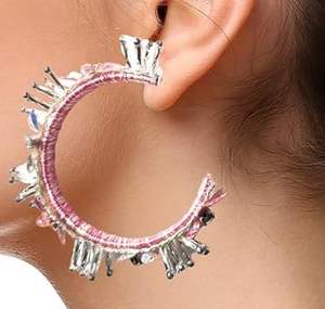 Pendientes bordados a mano, pendientes personalizados con múltiples cuentas, joyería festiva para mujer al mejor precio, pendientes con cuentas. - Product Image 5