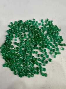 มรกตเจียระไนทรงกลม3มม. ธรรมชาติจากแซมเบียอัญมณีสีเขียวนำเข้าจากอินเดีย - Product Image 4