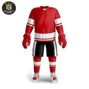 Custom Comfortable Mesh Ice Hockey Jersey <b>Set</b> Men's Sportswear Tops and Tracksuit Uniform - Product Image 1
