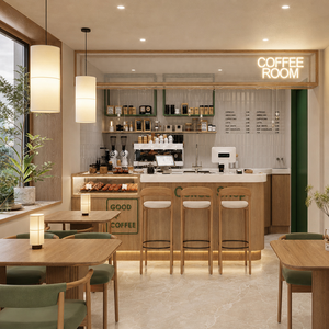 木椅 LED展示架 户外家具 咖啡桌 酒店家具 餐厅家具 酒吧餐车 收银台 咖啡吧 - Product Image 4