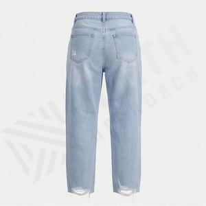<b>Women's</b> High Waist Straight Denim Pants Loose Fit <b>Baggy</b> <b>Jeans</b> <b>for</b> Ladies Factory Direct Sale Premium Customized Color Pant - Product Image 2