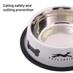 Bol pour animaux de compagnie en acier inoxydable antidérapant 700 ml Bol à eau et à nourriture Noir Gris Combo 2 ensembles pour chats chiens pour taille moyenne pour cadeaux d'anniversaire - Product Image 3