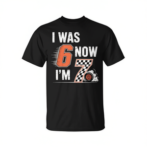 T-shirt à carreaux pour garçons de 7 ans, cadeau d'anniversaire - Je suis allé de 6 à 7 ans, promotion personnalisée - Product Image 2