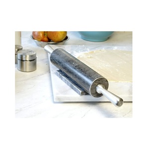 Rodillo de mármol Venta caliente Utensilios de cocina Mango de madera y rodillo de mármol Precio al por mayor de fábrica - Product Image 1