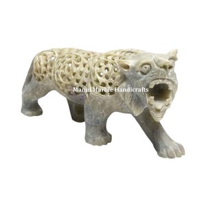 Statue d'animal en forme d'éléphant courbé à la main, élégant et excellent travail en stéatite avec polissage naturel pour article de décoration intérieure - Product Image 6