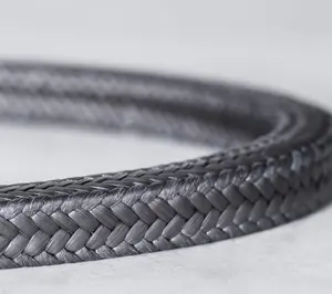 graphite fiber with lubricant braided graphite ptfe packing