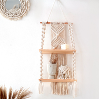 Décoration murale bohème élégante en macramé, faite à la main, en coton écologique, pièce décorative pour les espaces intérieurs, fournisseur en gros