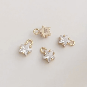 Vente en gros de bijoux fins en argent sterling 925 étoile cristal de quartz ensemble de broches diamant perle plaqué or pendentif breloque zircon - Product Image 1