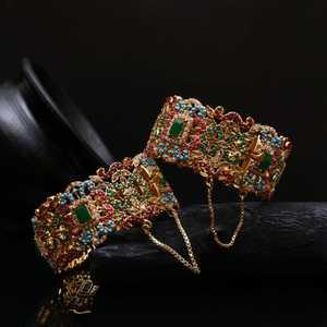 Venta Directa de Fábrica, Conjuntos de Brazaletes de Vidrio Redondos, Conjuntos de Churiyan Religiosos Islámicos para Mujeres Adultas, Joyería India - Product Image 2