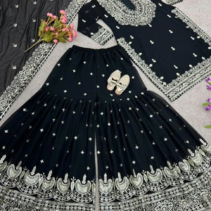 Traje étnico indio para mujer Kurta Palazzo Fabricante indio Exportación Último OEM Kurti Venta Mejores precios - Product Image 1