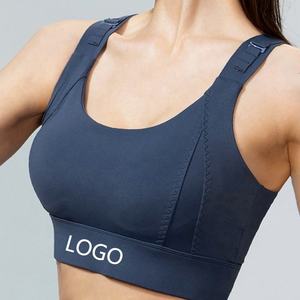 Soutiens-gorge de sport grande taille pour femmes, tendance, de haute qualité, respirant, anti-rides, maintien élevé, écologique, logo avant - Product Image 5