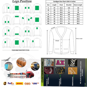 Wholesale Custom Embroidery Logo Women <b>Cardigan</b> Sweater 100%Cotton V Neck Letter Sorority Organization High Quality 7GG - Product Image 5