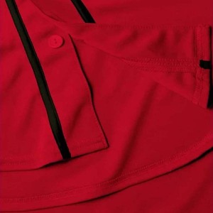 Vente en gros de qualité supérieure logo de broderie personnalisé chemises de baseball maillot de baseball rouge à la mode pour jeunes adultes vêtements de sport - Product Image 5