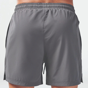 Lightweight Moisture Wicking Fabric Charcoal Essential 5 Inch Shorts with Contour Side Panels and Inner <b>Mesh</b> <b>Pants</b> - Product Image 4