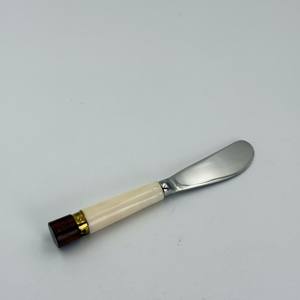 Wholesale Curved Butter Knife with Resin and Wood Handle Flatware Knife Mini butter Knife <b>Used</b> for Home Hotel and Kitchen - Product Image 3