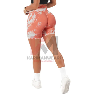 Shorts de yoga pour femmes pour lifter les fesses |   Shorts de cycliste à compression taille haute |   Vêtements de sport respirants et sans coutures - Product Image 1