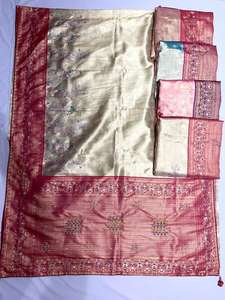 ชุดส่าหรีผ้าไหมสำหรับผู้หญิงทำมือและงานทำมือผู้ผลิตแฟชั่นจากศัลยแพทย์ - Product Image 5