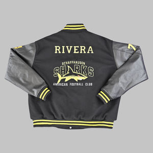 Chaquetas universitarias personalizadas Varsity de cuero de lana - Product Image 5
