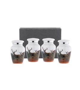 Urnes de crémation souvenir pour cendres humaines-Urnes décoratives pour cendres humaines Femme et homme | Mini urne Ensemble de 4 cerfs - Product Image 1