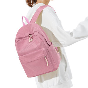 Sac à dos scolaire décontracté au design tendance, léger, en matériau imperméable, avec fermeture éclair et multiples poches pour livres, ordinateur portable et accessoires - Product Image 5