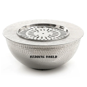 Fabricant et exportateur de métal Dallah chauffe-pot à café fait à la main de haute qualité forme ronde luxe nouveau chauffage Dua en métal - Product Image 4