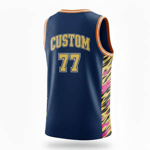 Maillot de basketball professionnel personnalisé pour homme, sans manches, anti-humidité, uniforme d'équipe personnalisé pour la compétition - Product Image 2