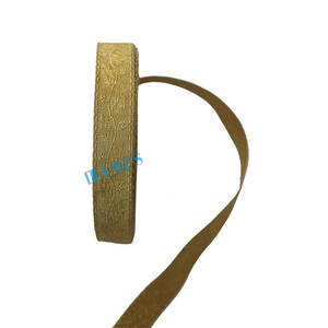 ริบบิ้นถักลายลูกไม้ถักสีทองขนาด5มม. ถึง80มม. - Product Image 2