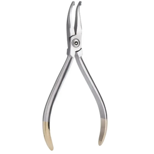 Pince dentaire incurvée orthodontique de cintrage de fil avec la source d'alimentation manuelle d'acier inoxydable de poignée d'or - Product Image 1