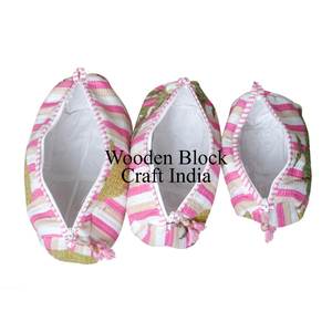 Set of 3 Handstitched Cotton <b>Quilted</b> Pouches Traditionally Crafted, Custom Logo Printed <b>Quilted</b> Pouch Made from Eco Cotton - Product Image 4