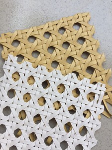 Paneles de malla de caña de ratán PE de plástico de 24 "para muebles, Red de mimbre de tejido abierto para muebles de gabinete, suministros de caña para Sillas - Product Image 4